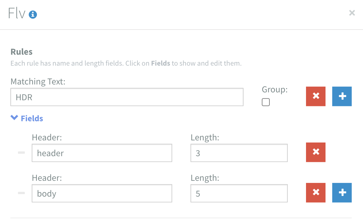 An example configuration of a FLV component