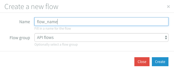 Create Flow Dialog