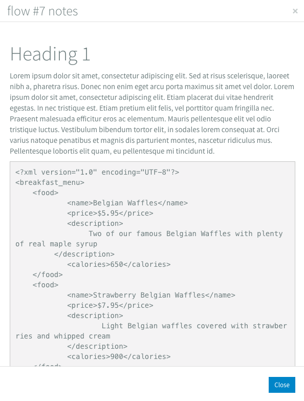 Flow Component notes